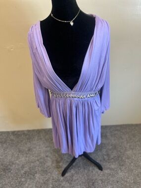 Vintage Lotustraders Lavender Dress with Silver embellishments One Size up to XL